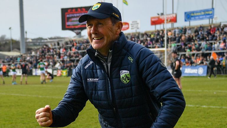O'Connor celebrates victory over Armagh, which sealed Kerry's final league spot