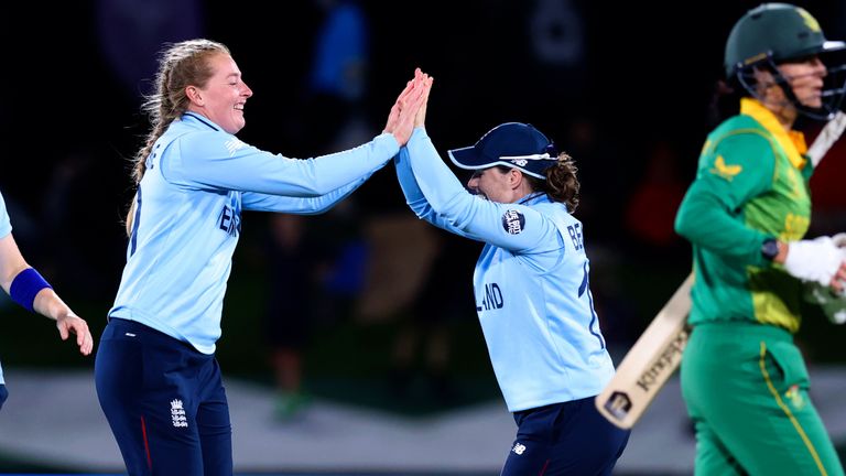 Ecclestone took six wickets in a sensational display to beat South Africa in semi-finals 