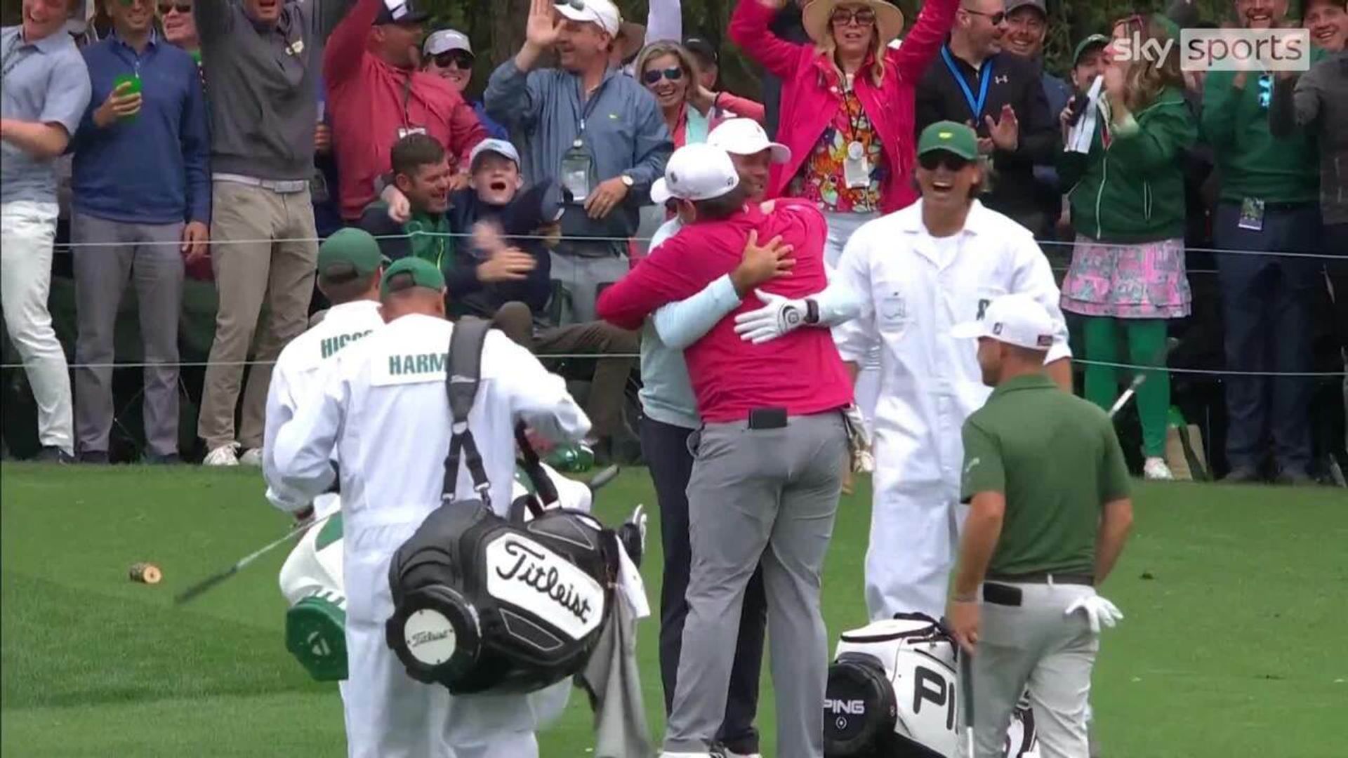 'Stewart sinks one at 16!' A hole-in-one for Cink!