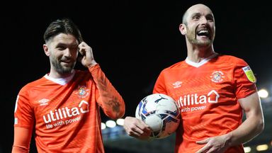 Danny Hylton (right) is one of a handful of members of the Luton squad promoted from League Two in 2018 who are still at the club