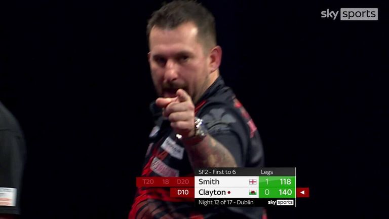 Jonny Clayton started his semi-final well with this lovely 140 checkout!