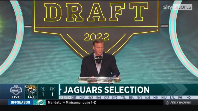 The Jacksonville Jaguars selected linebacker Travan Walker with the first pick in the NFL Draft.