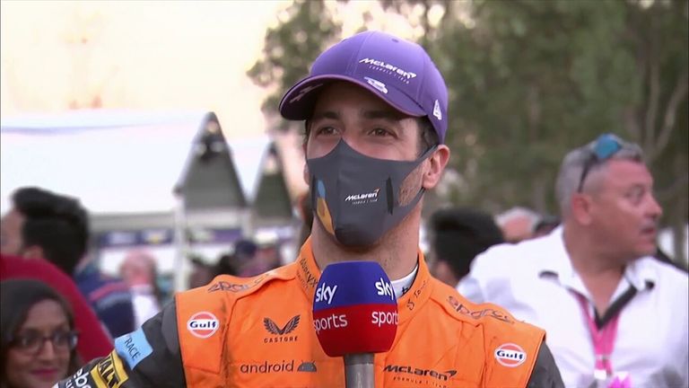 Daniel Ricciardo, McLaren'ın 'bazı iyi ilerleme kaydettiğini' ve yedinci sırada yer aldığından sessizce emin olduğunu söyledi.