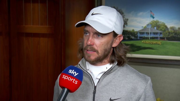 Tommy Fleetwood dice que estaba 'en su juego' en su tercera ronda del Masters después de disparar un 70, dos bajo par, en condiciones frías desafiantes