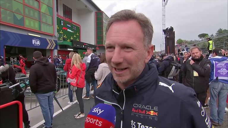 Christian Horner paid credit to his team after Red Bull's first 1-2 finish since 2016 at the Emilia Romagna Grand Prix.