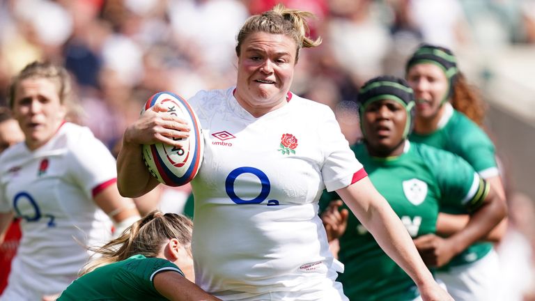 Sarah Byrne closed the line for Ireland in a 69-0 win over England last weekend.