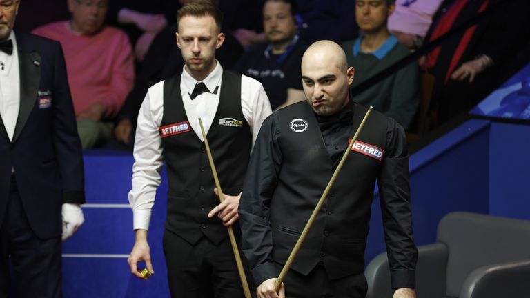 Judd Trump (left) vowed his best is yet to come despite cruising past Iranian qualifier Hossein Vafaei