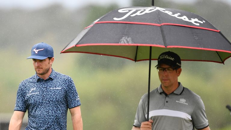 Laurie Canter and Oliver Bekker played in the same group in the third round of the Catalunya Championship, with the starting times brought forward due to the treat of bad weather