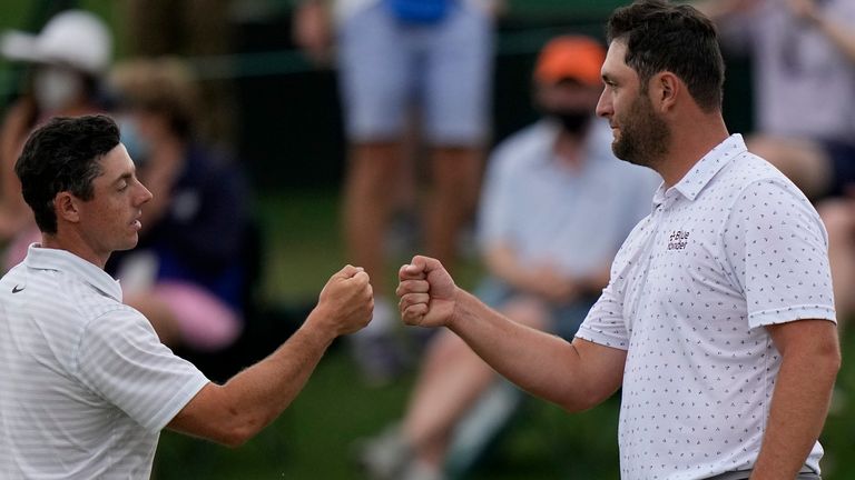 Jon Rahm has hailed Rory McIlroy's efforts as 'incredible' on and off the golf course this year