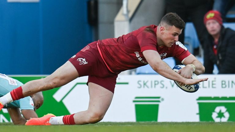 Shane Daly scored Munster's try in the contest at Sandy Park