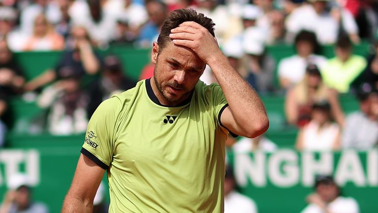 Stan Wawrinka made a losing return to the ATP Tour after a 13-month injury-enforced absence