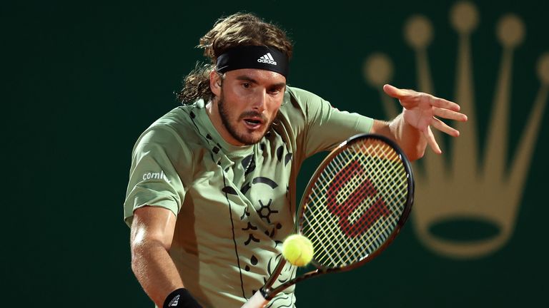 Stefanos Tsitsipas won six straight to close the third set and clinch a place in the semi-finals