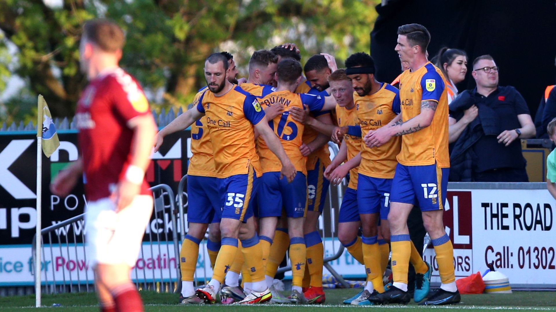 Mansfield hold on to edge Northampton in first leg