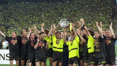 Borussia Dortmund celebrate their Champions League final win over Juventus in Munich