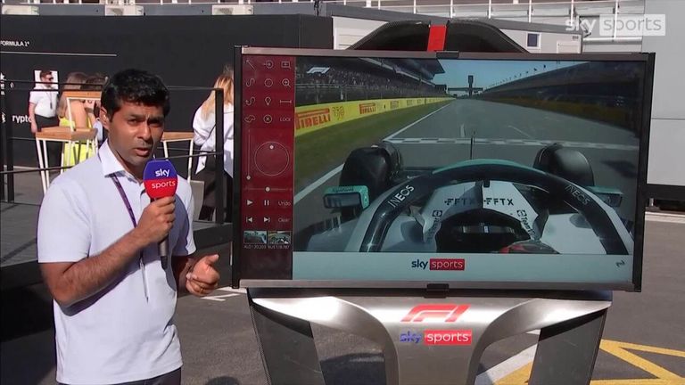 Karun Santhok de Sky F1 estuvo en SkyPad para analizar el desempeño de George Russell en Mercedes en la segunda sesión de entrenamiento.