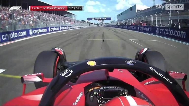 Focus on the flying lap of Charles Leclerc in pole position.