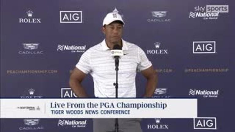 Tiger Woods admitted he was disappointed in defending PGA champion Phil Mickelson's absence from this year's tournament at Southern Hills in Tulsa.