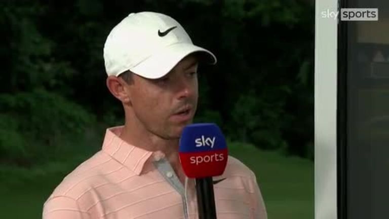 Rory McIlroy reflects on his second-round performance after slipping five shots back from the leader Will Zalatoris at the PGA Championship