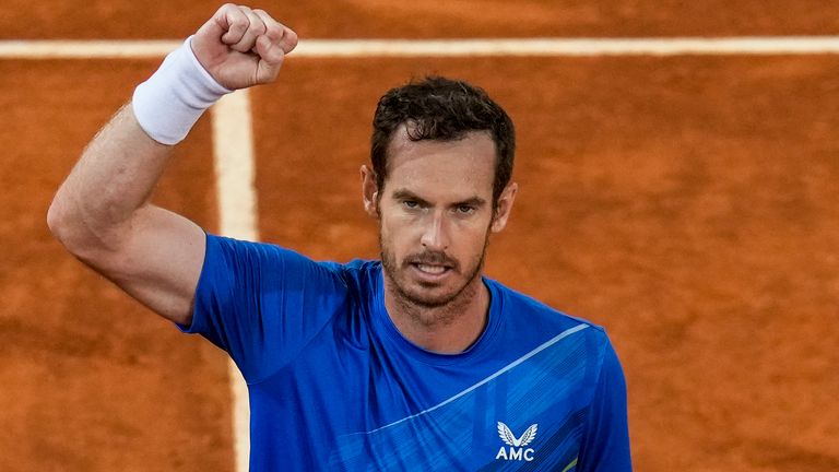 Andy Murray beat Dominic Thiem 6-3 6-4 in his match on clay for two years, earning a first win on the surface since 2017