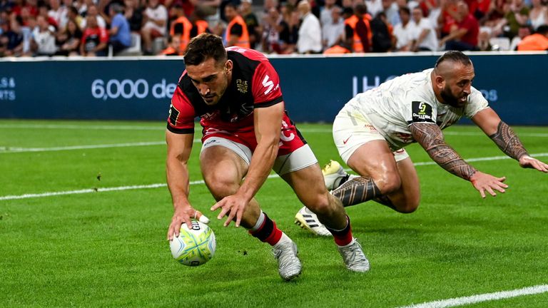 Lyon scrum-half Baptiste Couilloud scored a try and was named man of the match