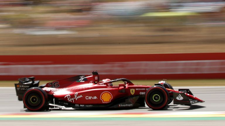 Charles Leclerc once again set the fastest time in Saturday's practice session prior to qualifying