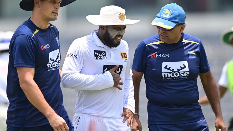 Sri Lanka's Kusal Mendis departed the pitch vs Bangladesh and was hospitalised with chest pains 
