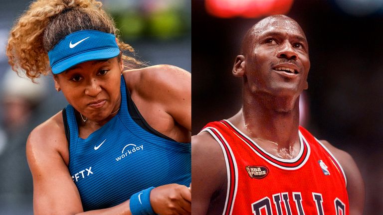 Osaka said she was inspired by Michael Jordan to continue in her match against Sara Sorribes Tormo, despite suffering with an Achilles injury