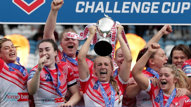 St Helens beat Leeds Rhinos to win the 2022 Women's Challenge Cup final at Elland Road in May