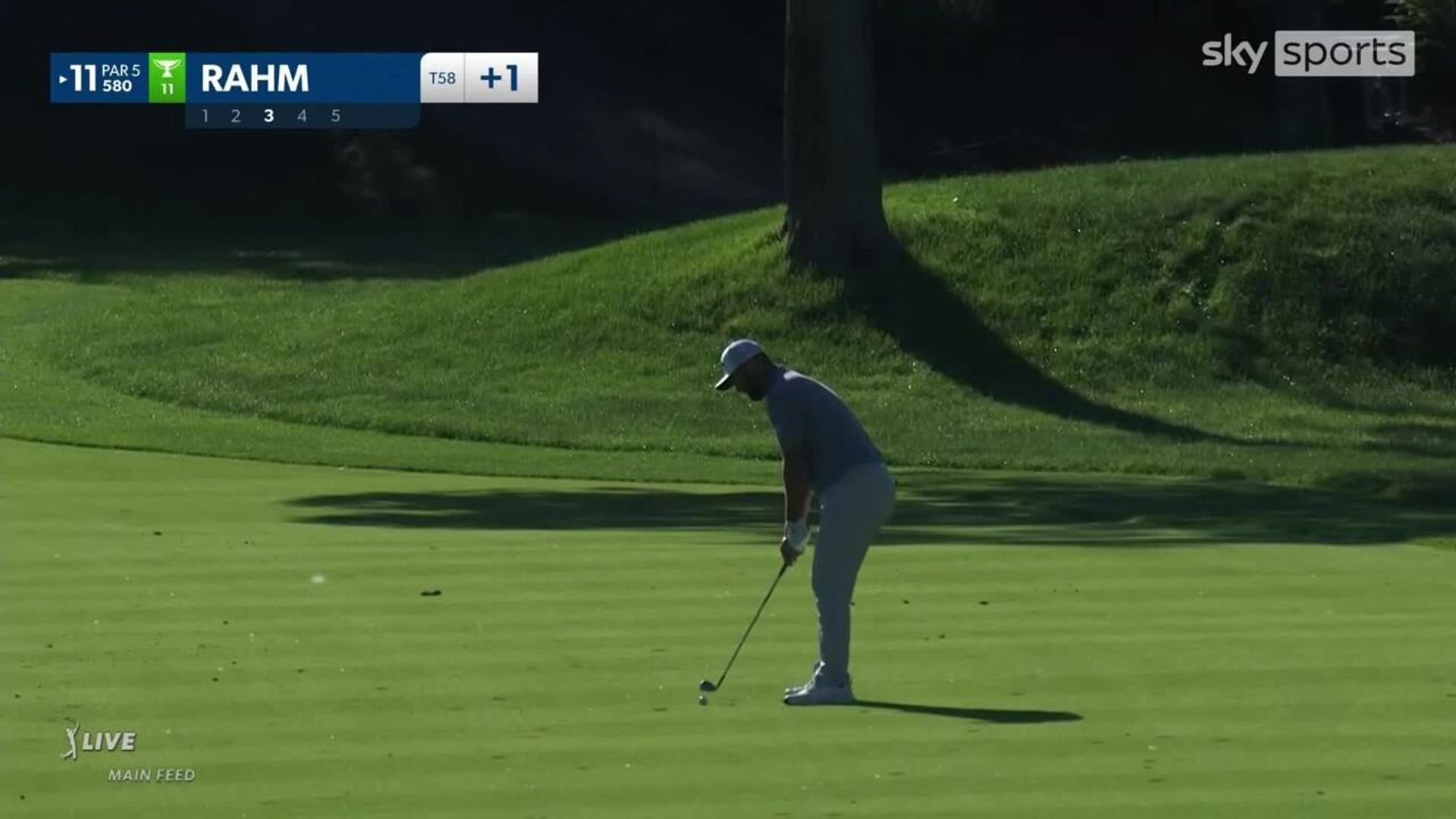 Frustrated Rahm almost hits woman with club toss across fairway