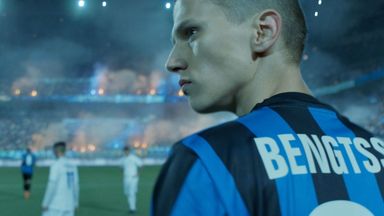Promotional image from the film Tigers portraying the life of Swedish footballer Martin Bengtsson following his move to Inter Milan