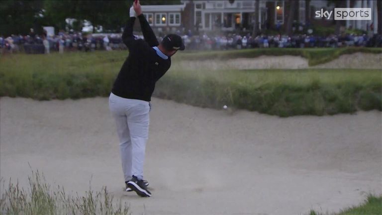 Jon Rahm double-bogeyed the final hole during the third round at the 2022 US Open after leaving the ball in a fairway bunker whilst attempting to find the green.