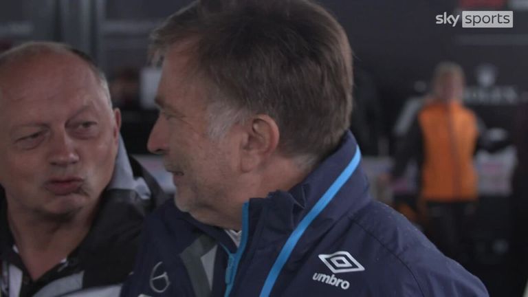 Williams team principal Jost Capito had his interview ambushed by his Alfa Romeo counterpart Frédéric Vasseur as he discussed Nicholas Latifi's first home race in F1.