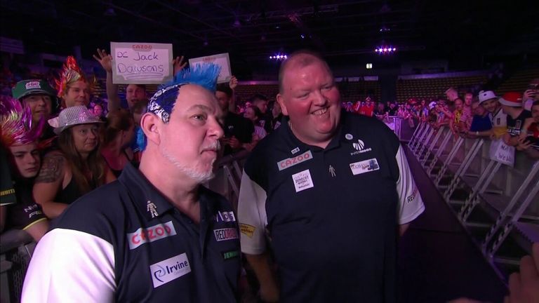 Defending champions Scotland - Peter Wright and John Henderson - eased into the next round of the World Cup of Darts and sent a message to other countries