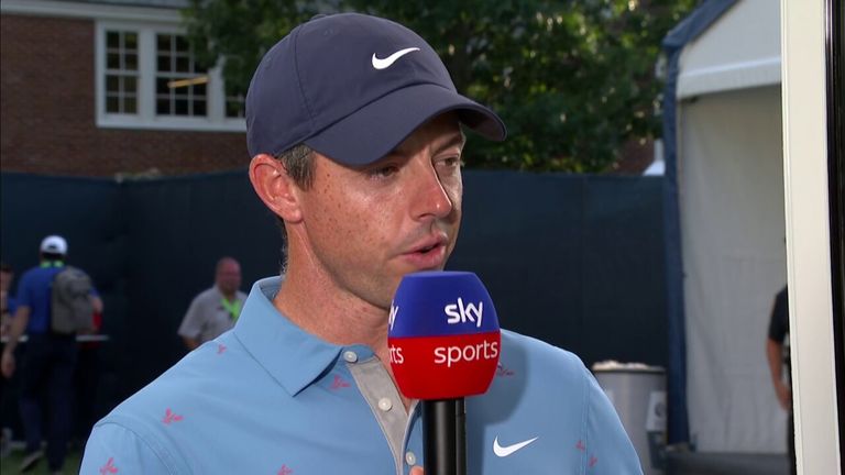 Rory McIlroy was happy with how he bounced back from his double bogey on the third hole after being stuck in the fescue for three shots