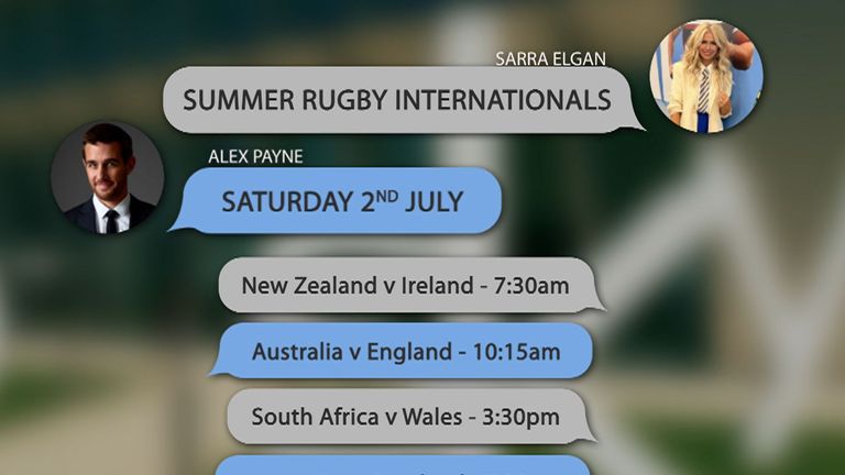 Catch all the action from England's tour of Australia, Scotland's tour of Argentina, Wales' tour of South Africa and Ireland's tour of  New Zealand - live on Sky Sports.