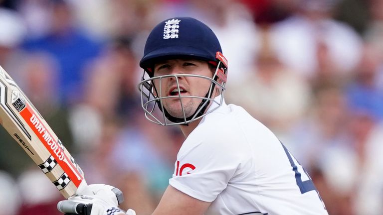 Alex Lees scored his maiden Test fifty in the first innings at Trent Bridge