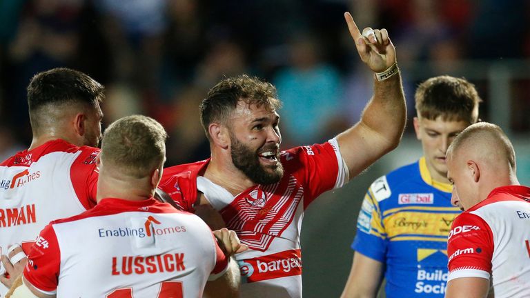 Alex Walmsley scored two tries in the victory for St Helens 