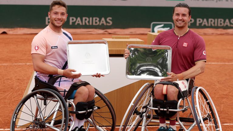 Alfie Hewitt (à gauche) et Gordon Reed ont remporté dimanche le titre masculin de double en fauteuil roulant