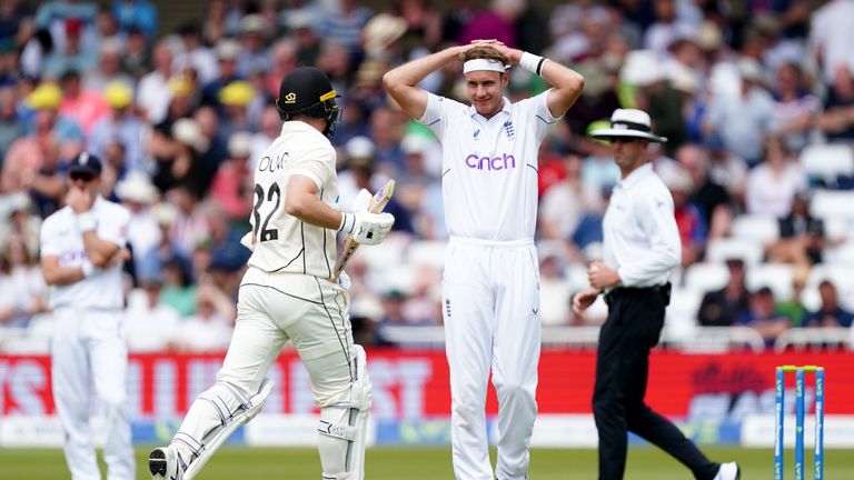 New Zealand make a steady start after being put into bat by England on the opening day of the second Test at Trent Bridge.