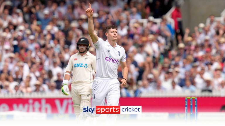 Matthew Potts took the wickets of Kane Williamson and Tom Latham before lunch on day two at Lord's as he continued an impressive start to his Test career