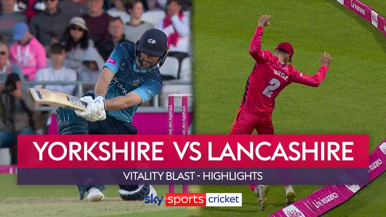 Highlights of the Vitality T20 Blast clash between Yorkshire Vikings and Lancashire Lightning