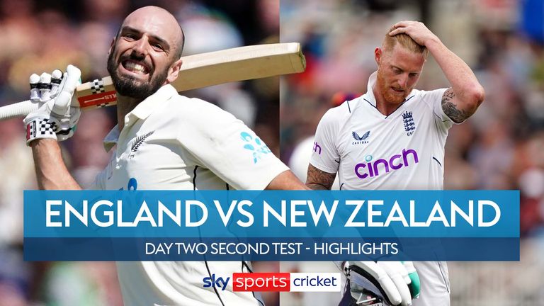 Highlights of day two of the second Test between England and New Zealand from Trent Bridge