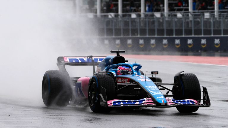 Fernando Alonso excelled in wet conditions on the Gilles Villeneuve Circuit