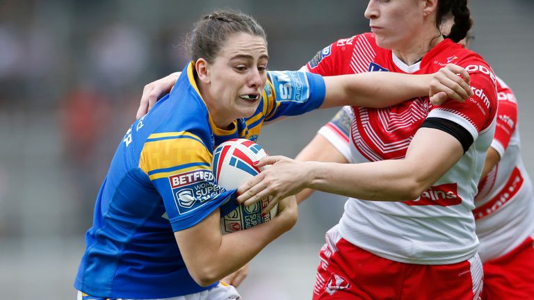 Highlights of the Women's Super League match between St Helens and Leeds Rhinos shown on Sky Sports in June.