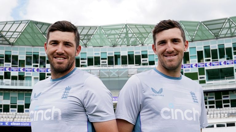 Jamie Overton (L) and twin brother Craig Overton (R) have long dreamed of playing Test cricket together