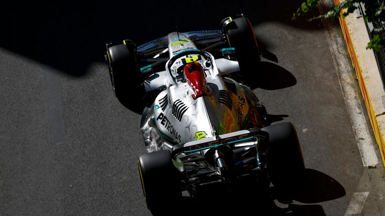 Hamilton struggled in Baku on Friday