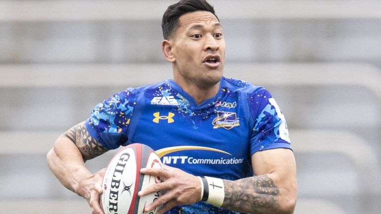 Israel Folau has been playing in Japan for club side Shining Arcs