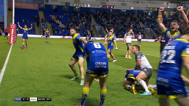 Lo más destacado del partido de la Betfred Super League entre los Warrington Wolves y el Hull FC. 