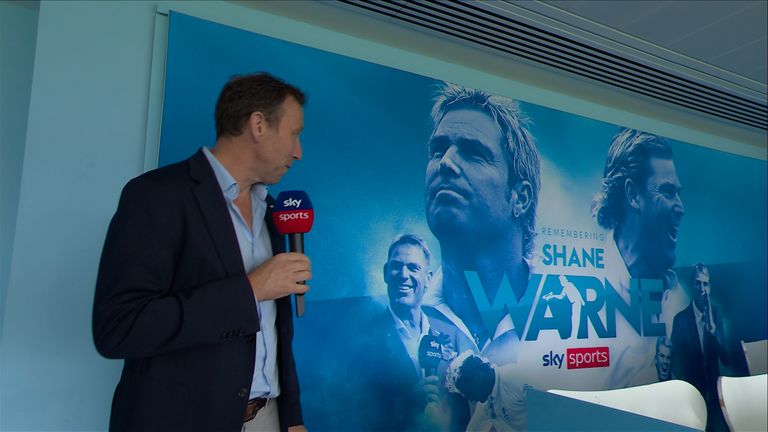 The Shane Warne commentary box was officially opened at Lord's on the opening day of the first Test between England and New Zealand.