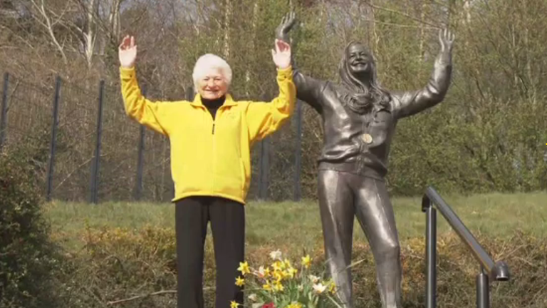 Dame Mary Peters is the only living woman with a sports statue